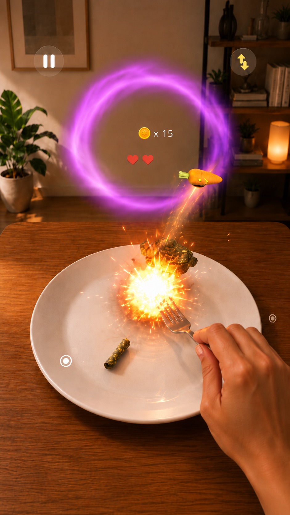 Fork Fighter explosion gameplay moment