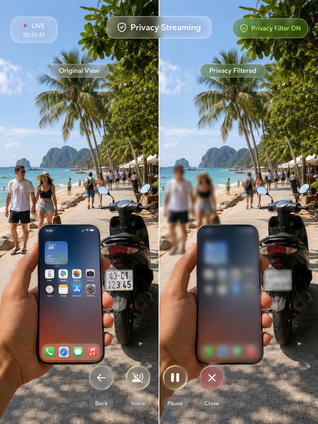 Privacy-aware streaming comparison
